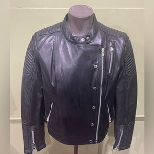 First Classic women jacket black lambskin biker